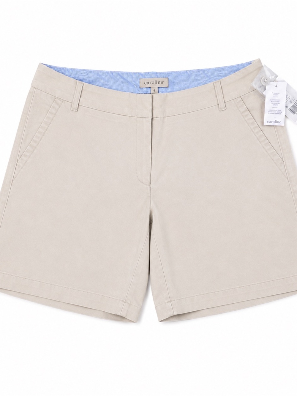 SALE Caroline Women’s Beige Chino Shorts Size 6 NWT